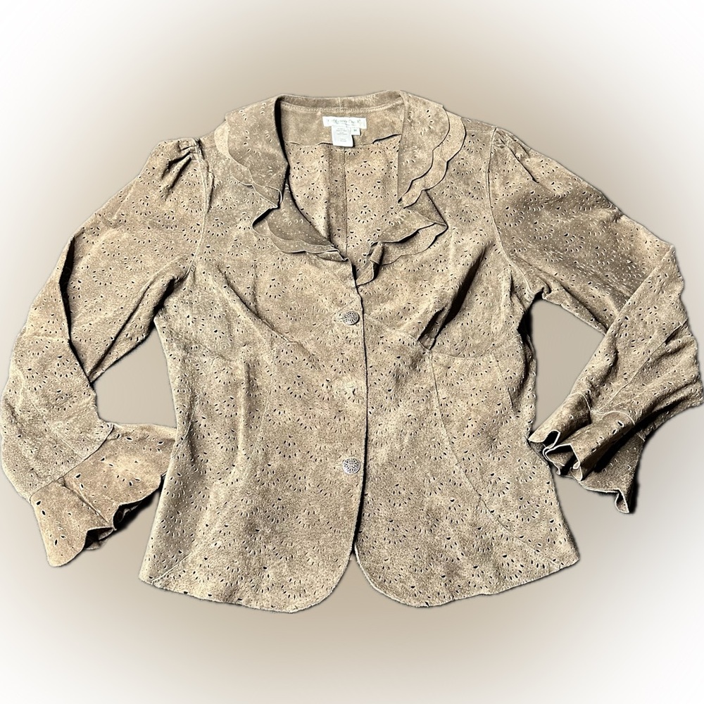 Coldwater Creek Suede Leather Jacket